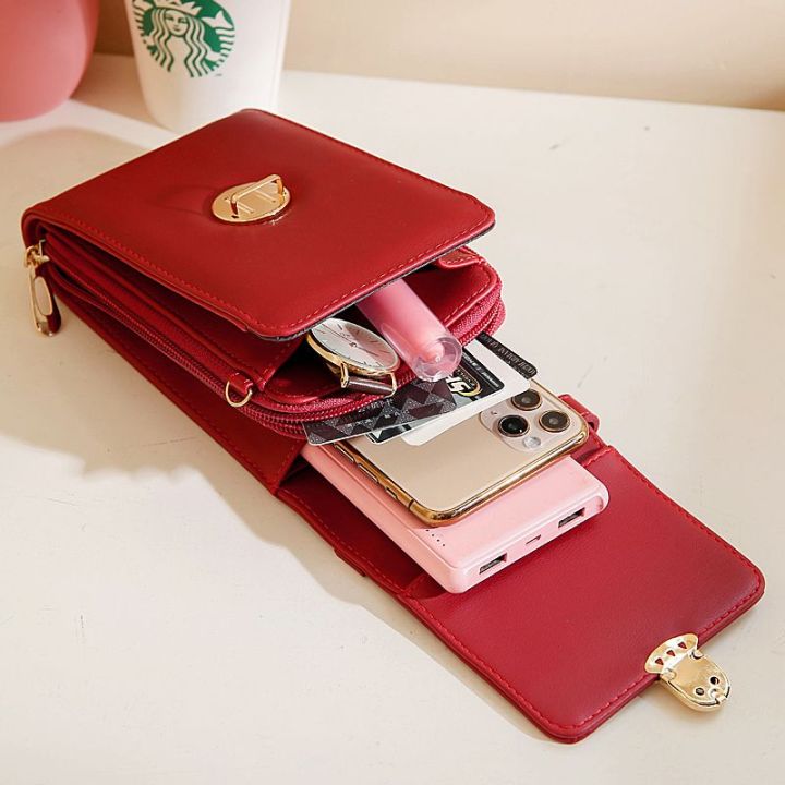 กระเป๋าสตางค์สุภาพสตรีแบบใหม่-กระเป๋าสตางค์สไตล์เกาหลี-carabiner-กระเป๋าใส่โทรศัพท์มือถือ-กระเป๋าสตางค์สุภาพสตรี