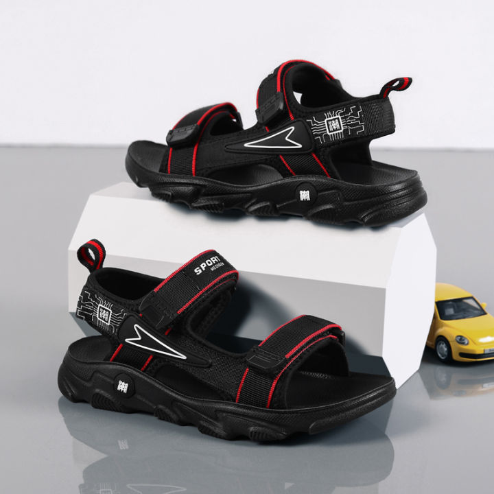 รองเท้าแตะสำหรับเด็กผู้ชายเด็กๆรองเท้าแตะชายหาด-size28-39รองเท้าแตะยางสีดำสำหรับผู้ชายและเด็กใหม่ฤดูร้อน