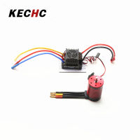 KECHc มอเตอร์3660กันน้ำแบบไร้แปรงถ่าน2600kv/3100kv/3800kv/4200kv พร้อมวงจร Esc ไร้ถ่าน80a สำหรับ Traxxas ดับบลิวแอลทอยอาร์ซีรถยนต์1/8/1/10 Tamiya