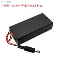 Wholesale New DIY 18650x2 Battery Case With ON/OFF DC 5.5x2.1 Plug 2 Section 7.4V DIY Power Bank Cases Battery Holder