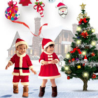 2021 Little Girls and Boys Christmas Dress Santa Claus Cosplay Costume Size (Red) 70 To 160cm chrisymas stuff toy