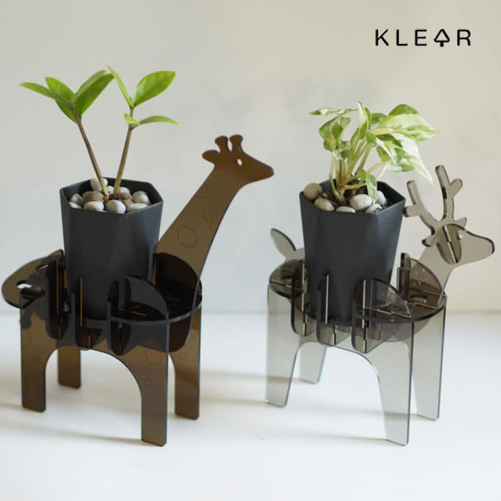 klearobject-plant-stand-ที่วางกระถาง-ที่วางอะคริลิค-แบบ-knockdown-กระถางต้นไม้อะคริลิค-กระถางดอกไม้-แจกันดอกไม้-แจกันอะคริลิค