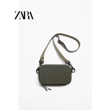 Zara - Textured Crossbody Bag - Black - Men