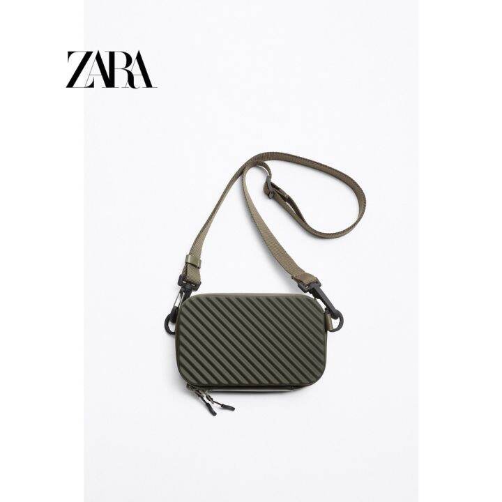 ZARA Spring New Men's Bag Black Box Single Shoulder Messenger Bag Trend