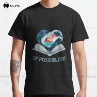 Oceans Of Possibilities Summer Reading Classic T-Shirt Shirts Custom Gift Breathable Cotton Fashion Tshirt Summer  Xs-5Xl Unisex