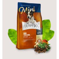 (ส่งฟรี)Happy Dog Mini Toscana Salmon &amp; Duck 1kg อาหารสุนัข สำหรับสุนัขโต พันธุ์เล็ก ผสมเนื้อเป็ดและปลาแซลมอน ขนาด 1กก