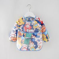 【CC】 Kids Bibs Baby Cartoon Bib Eating Feeding Sleeve Infant Antifouling EVA Apron