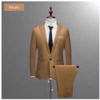 2020 Wedding Mens Suits Casual Formal Tuxedos Blazer 2 Pieces Slim Fit Suit