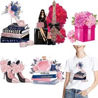 hotx【DT】 Fashion Flowers Sticker T-shirt Washable Iron Transfer Clothing Heel Applique