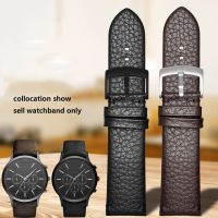 （A New Well Sell ） Lychee pattern cow leather watchband For Armani l AR2461 2462 2460 5989 5987 watches straps genuine bracelet 24mm male