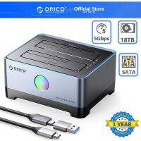 ORICO RGB USB 3.1 ถึง SATA HDD Docking Station อลูมิเนียมอัลลอยด์พร้อมฟังก์ชั่น Copy/Clone เหมาะสำหรับ (2.5" 3.5" นิ้ว) HDD Enclosure HDD SSD รองรับสูงสุด 36T รวมทั้ง 10GbpsTpye-C/Tpye-A Data Cable