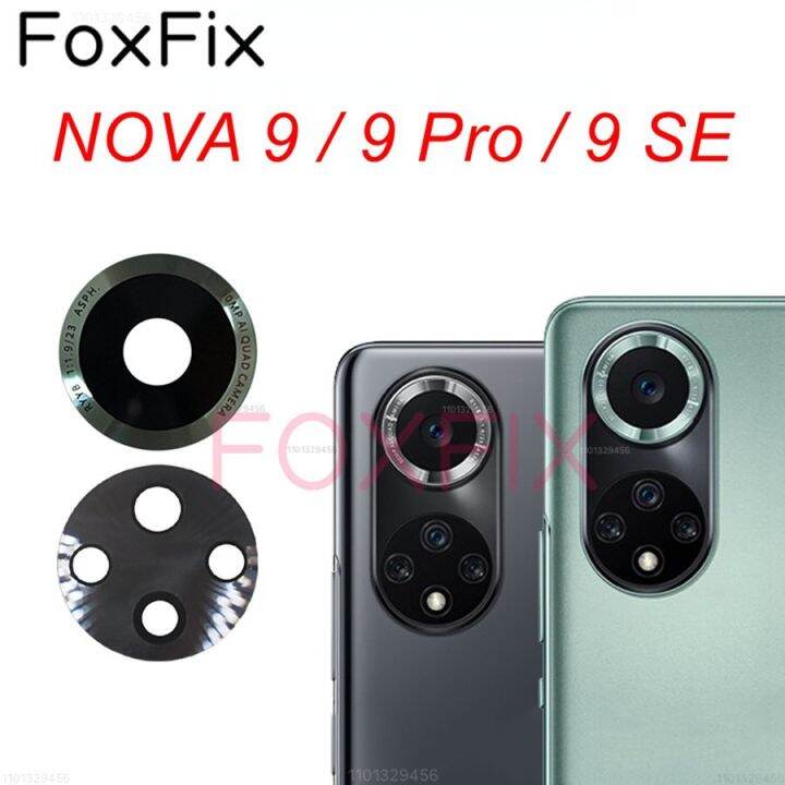 กระจกกล้องถ่ายรูปหลังด้านหลังด้านหลังสำหรับ-nova-9-pro-nova-9-se-อุปกรณ์ทดแทน-สติ๊กเกอร์กาวติด-nam-lx9-jln-lx1-jln-lx3-rte-al00