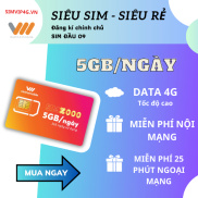 Sim 4g sim số đẹp vietnamobile Sim 4G 5GB NGÀY Vietnamobile