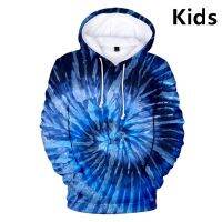 Sudadera con capucha de 3 a 14 años para niños y niñas, chaqueta psicodélica colorida, abrigo, ropa para adolescentes