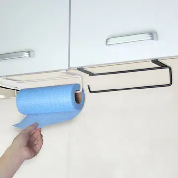 Kitchen Tools Under Cabinet Paper Towel Holder Roll Paper Towel Rack Metal  Organizer Cabinets Free Punch Roll Paper Rack