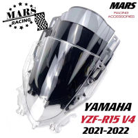 รถจักรยานยนต์กีฬาสีดำกระจกหน้ากระจกด้านหน้า D Eflector Viser Visor สำหรับ YAMAHA YZF-R15 V4 YZF R15 V4.0 2021 2022 Yzfr15