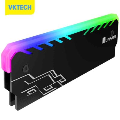 [Vktech] RGB RAM ฮีทซิงค์ DDR DDR3 DDR4หน่วยความจำกระจายความร้อนคูลเลอร์สำหรับคอมพิวเตอร์ตั้งโต๊ะ