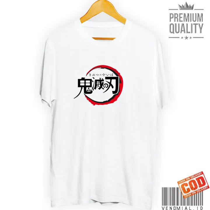 Kaos Anime LOGO Bulat KIMETSU NO YAIBA / DEMON SLAYER LOGO. T-Shirt Pria /  Wanita. Kaos Japanese style. Kaos Harajuku. Kaos Distro. Kaos Tulisan   | Lazada Indonesia