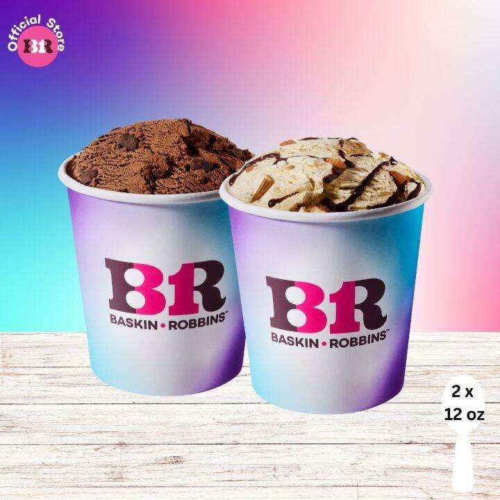 Baskin Robbins Twinpacked Pints Ice Cream [Self PickUp] Lazada