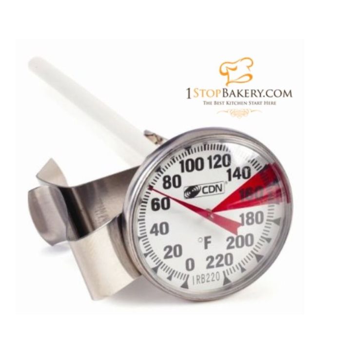 CDN IRB220-F-6.5 Stem Bev.Therm With N Clip 6.5 inch Thermometer/เครื่องวัดอุณหภูมิ