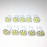 10pcs T10 LED W5W car parking light 8 SMD 1210 LED W5W 2825 158 192 168 Wedge Bulb auto Dashboard Indicator Lamps DC 12V