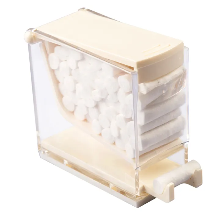 Dental Push Style Cotton Roll Dispenser Holder | Blue Press Type For Dentist Office