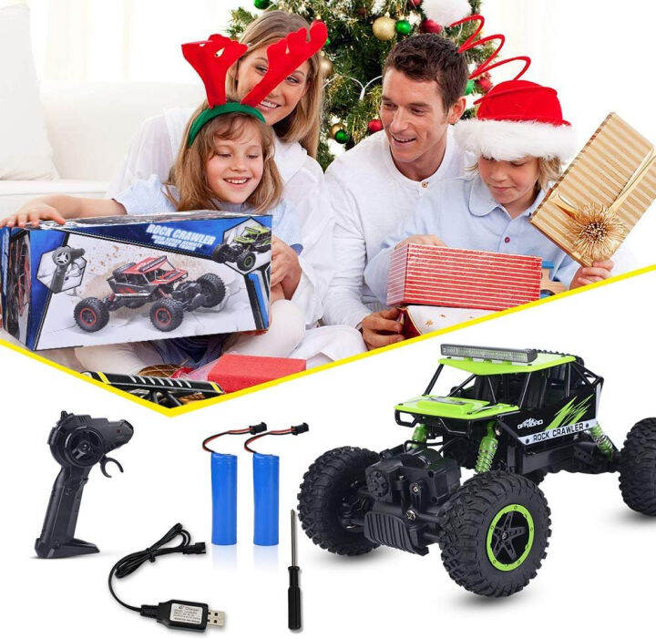 nqd-rc-car-remote-control-monster-truck-2-4ghz-4wd-off-road-rock-crawler-vehicle-1-16-all-terrain-rechargeable-electric-toy-for-boys-amp-girls-green