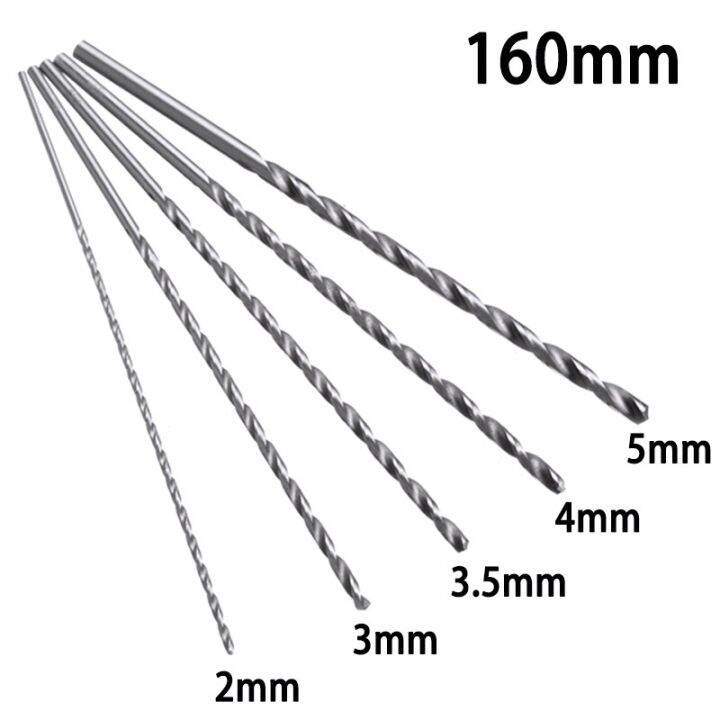 หัวเจาะเส้นผ่าศูนย์กลาง2mm-3mm-3-5mm-4mm-5mm-ยาวพิเศษ-hss-ก้านตรงสว่านบิด-set-mata-bor-เครื่องมือไฟฟ้า160mm