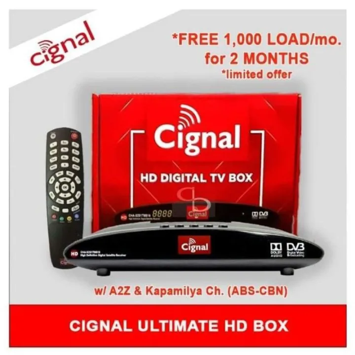 Cignal Hd Prepaid Box With Free Load Load For Months