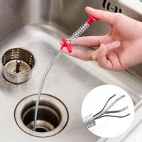 Spring Pipe Dredging Tool Dredge Unblocker Drain Clog Tool Clog Remover Cleaning Tools For Kitchen Sink Sewer Cleaning Hook Wate