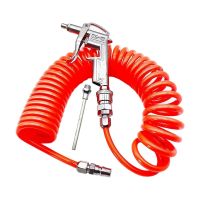 【YD】 Aluminum Alloy Pneumatic Air Blow Gun Compressor Pistol Cleaner DG10 With 6 Meters 12 Coiled Hose