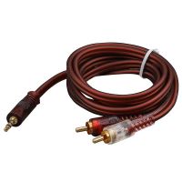 สายสัญญาณเสียง Audio cable 1/2 3.5mm to double lotus plug mobile phone computer to mixer amplifier speaker RL cable