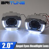 Britune Angel Eyes รถเลนส์ Retrofit Projector Bi-Xenon 2.0 รถจักรยานยนต์ชุด H1 LED HID หลอดไฟไฟหน้าอุปกรณ์เสริม Tuning