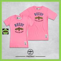 Beesy เสื้อคอกลมชาย   หญิง   รุ่น Freeway สีชมพู