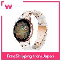 Garmin Vivoactive 3 /Galaxy Watch Active 2สายเรซิน Garmin Venu SQ อะไหล่วัสดุเรซิ่นที่คาดสแตนเลสสามารถปรับได้ Garmin Foregathlete 245เปลี่ยนเข็มขัด (สีตังเม)