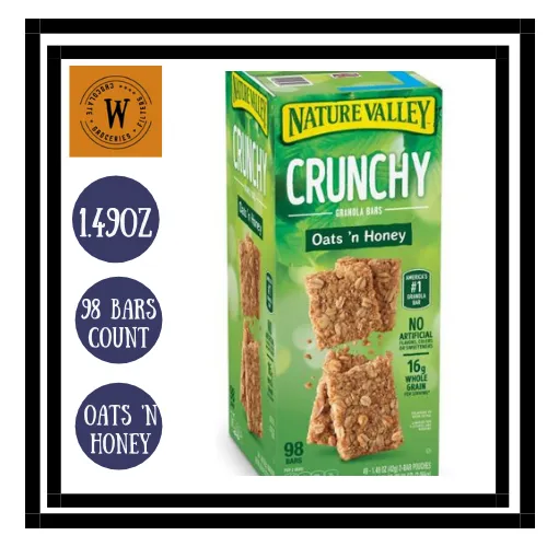 Nature Valley Crunchy Granola Bar, Oats 'N Honey - 1.5 oz pouch