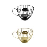 Coffee Fruits Capsule Storage Basket Coffee Cup Shaped Pod Holder and Organizer for Home Cafe Hotel