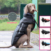 Waterproof Big Dog Warm Clothes Medium Large Hound Winter Thicker Coat Jacket Reflective Raincoat Clothing Harness XL-6XL