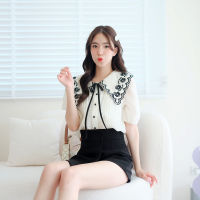 08-273 Mandy Viva Cream Blouse - 2 ไซส์ - Morningkiss Shop