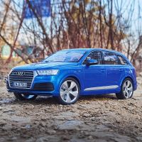 1:24 Audi Q7โมเดลรถอัลลอยด์จำลอง,มีเสียงและไฟรถของเล่น Suv รถของเล่นสำหรับเด็กผู้ชายเครื่องประดับสำหรับสะสม