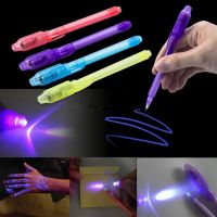 1pc Random Color 2 In 1 Invisible Ink Pen Combo Creative Stationery Anti-Counterfeiting Money Checking Pen Highlighter