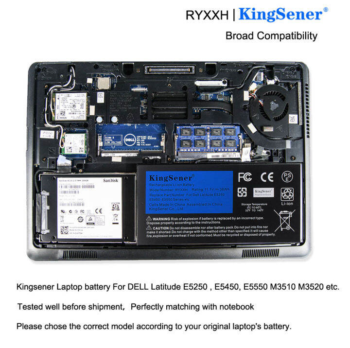 2022kingsener-ryxxh-แล็ปท็อป-latitude-12-5000-11-3150-3160-3550-e5250-e5450-e55-9p4d2โน๊ตบุ๊ค50-series-11-1v-38wh