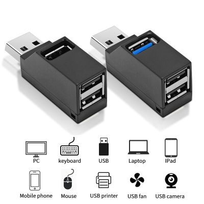 FONKEN ตัวแยกสาย USB อะแดปเตอร์สำหรับแล็ปท็อป HUB3.0 USB,ฮับขนาดเล็ก USB ฮับสำหรับเมาส์และคีย์บอร์ด Udisk เชื่อมต่อโทรศัพท์มือถือฮับ USB Feona