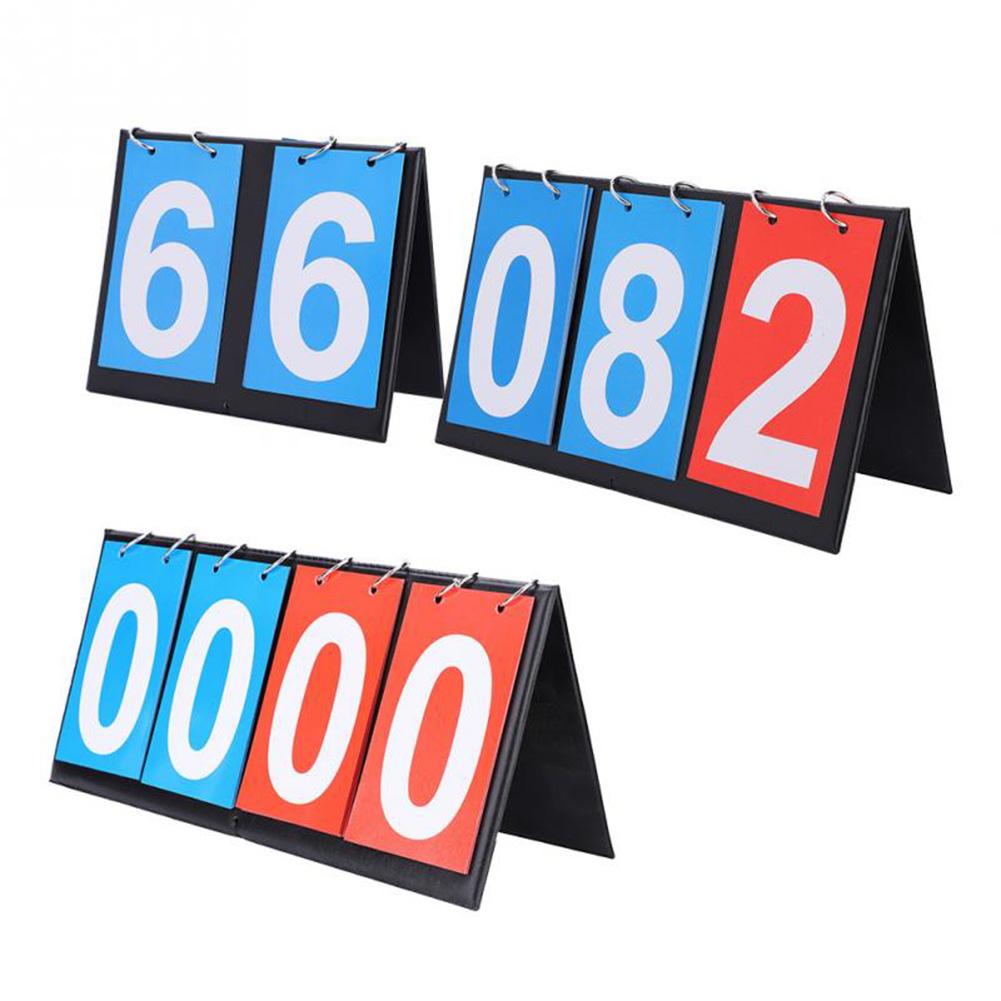 Portable Score Conuter,3/4 Digit Portable Flip Sports Scoreboard Timers Score Conuter Lightweight for Table Tennis Basketball Volleyball 