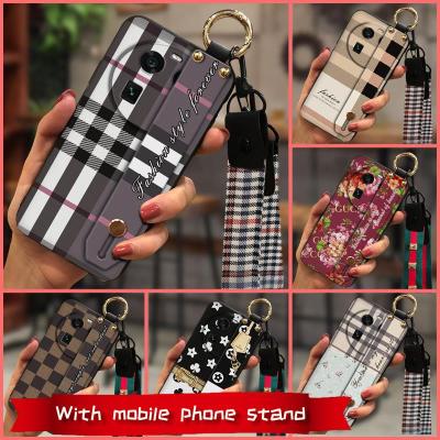 TPU silicone Phone Case For OPPO Find X6 Plaid texture classic Wristband Durable protective Dirt-resistant Anti-dust