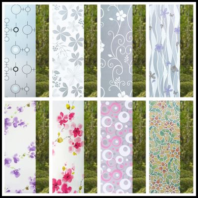 Window Privacy FilmSelf Adhensive Frosted Glass Film UV Blocking Opaque Window Stickers Vinyl Window Coverings for Home Office