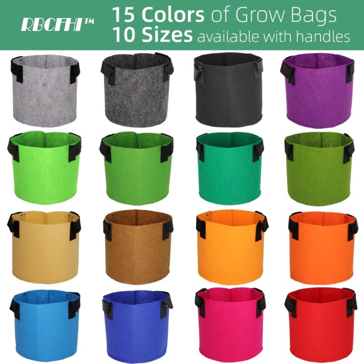 1-20 gallon Plant Bags Grow Bags Aeration Fabric Pots Tree Pots