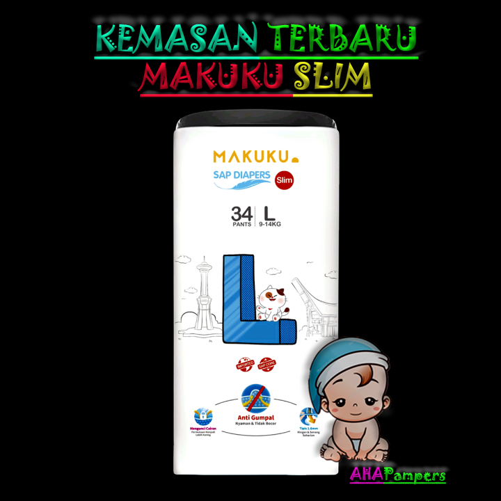 MAKUKU SLIM SAP DIAPERS L | Lazada Indonesia