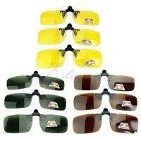 Driving Glasses Polarized Day Night Vision Clip-on Flip-up Lens Sunglasses