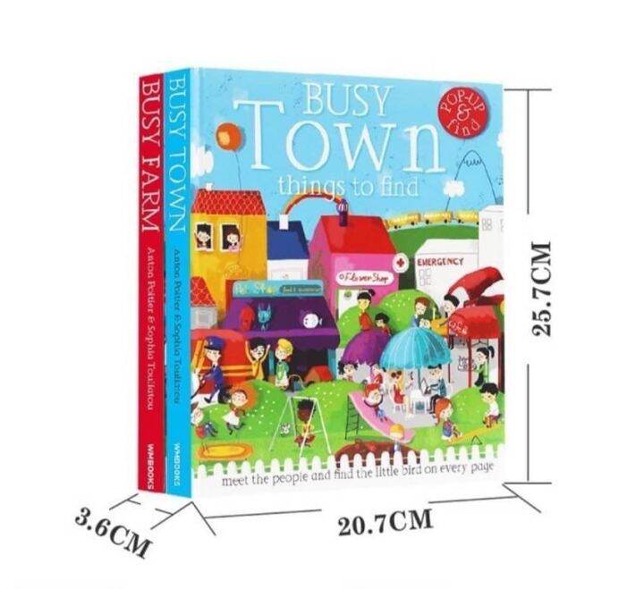 หนังสือเด็กภาษาอังกฤษ-pop-up-busy-town-amp-busy-farm